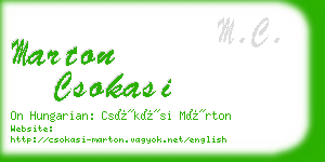 marton csokasi business card